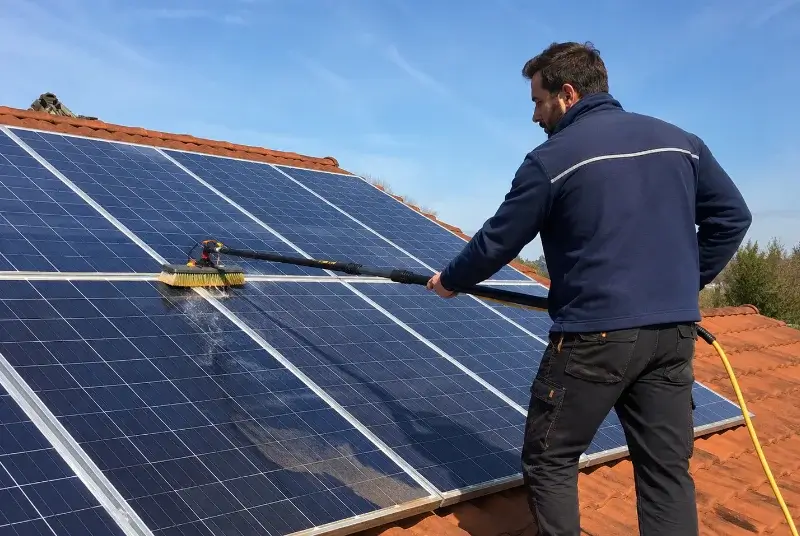 Nettoyage et entretien de panneaux solaires à la Murette